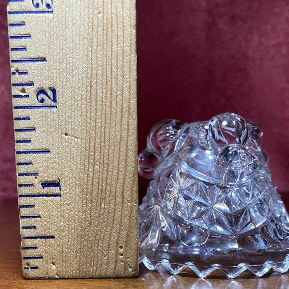 Vintage Hofbauer 1982 Lead Crystal Byrdes 3 footed Bird Sawtooth Trinket Dish - Picture 7 of 10